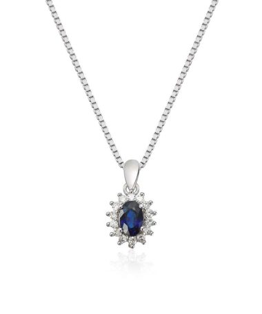 Anheng Rosett 0,14ct WSI Safir Hv 585