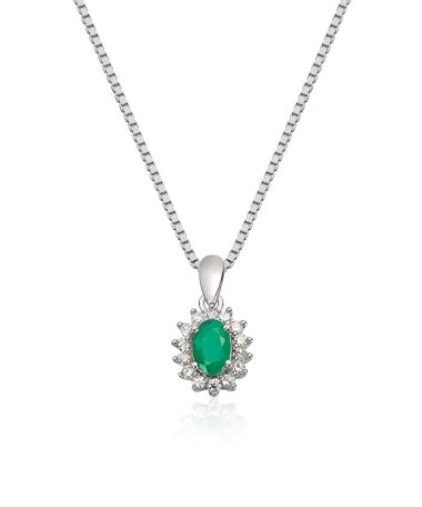Anheng Rosett 0,14ct WSI Smaragd Hv 585