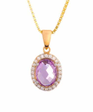 Anheng Rosett CZ ametyst 585
