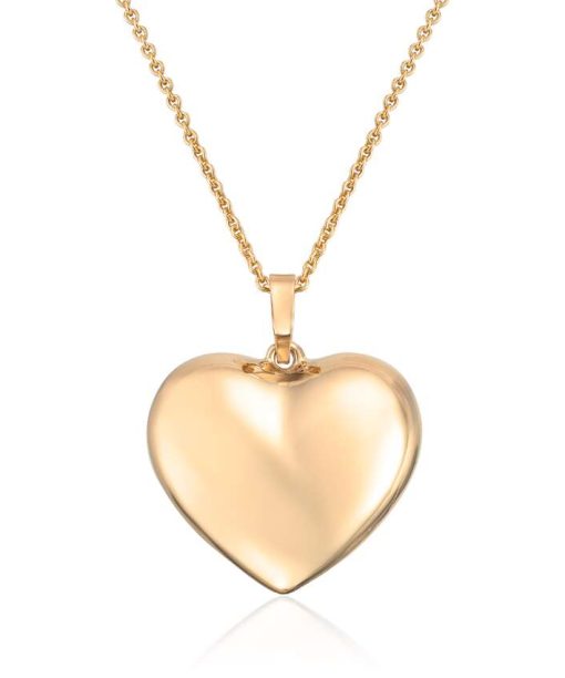 Anheng hjerte i 14K gult gull