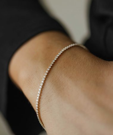 Alternative view of Christophersen gult gull Tennisarmbåd 1ct