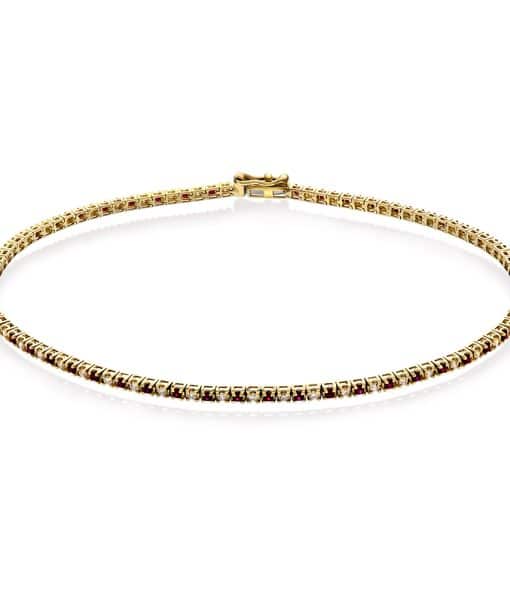 Tennisarmbånd i gull m/dia 0,40 ct WSI
