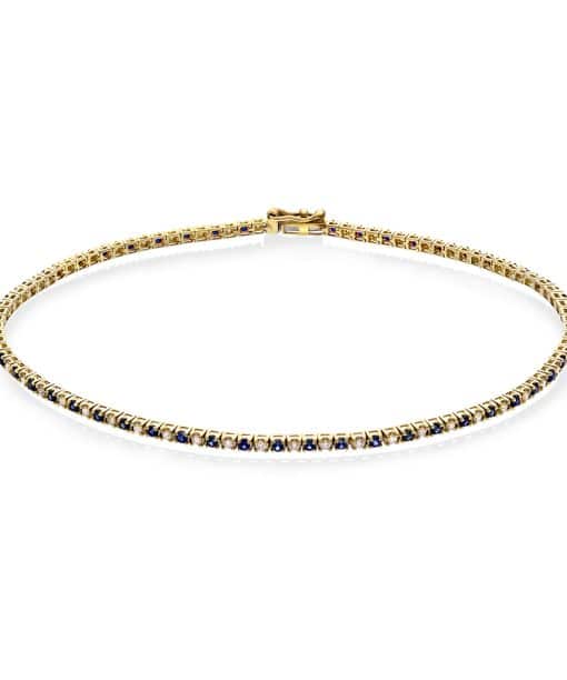 Tennisarmbånd i gull m/dia 0,40 ct WSI