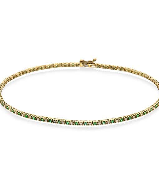 Tennisarmbånd i gull m/dia 0,40 ct WSI