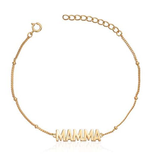 Armbånd MAMMA i sølv forgylt