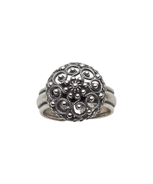 Bunadsring filigran, oksidert