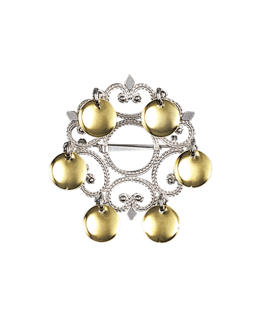 Sølje, kvit/forgylt