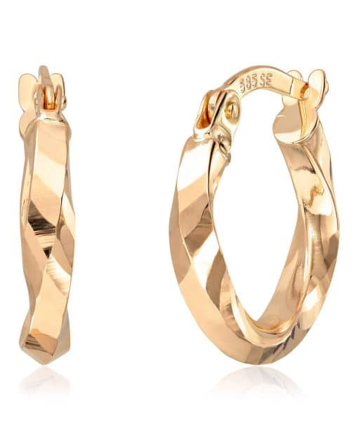 Øreringer vridd 14K