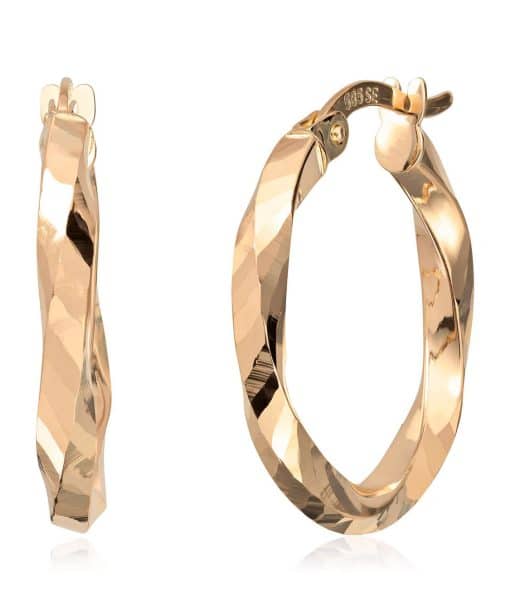 Øreringer vridd 14K