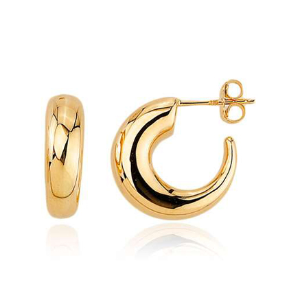 Chunky ørepynt i 14K gult gull