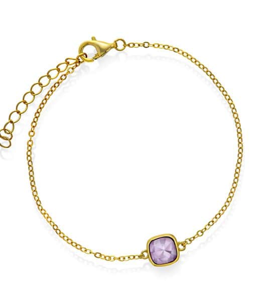 Sandra Lyng, Armbånd i forgylt sølv med ametyst RO