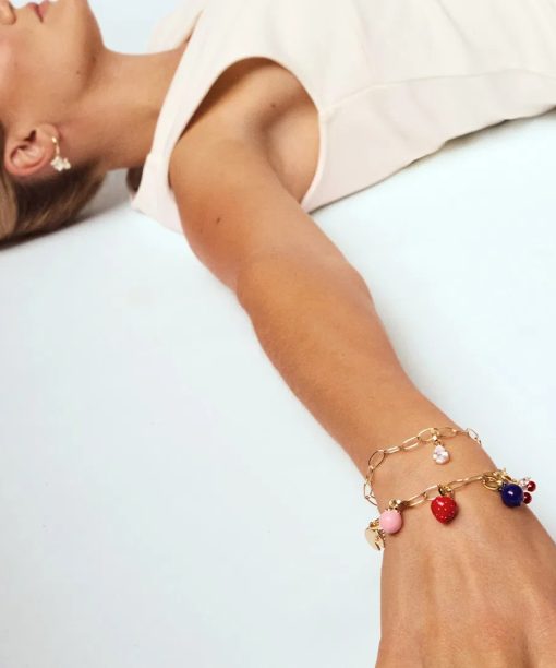 Alternative view of Hooked armbånd i 925 forgylt sølv