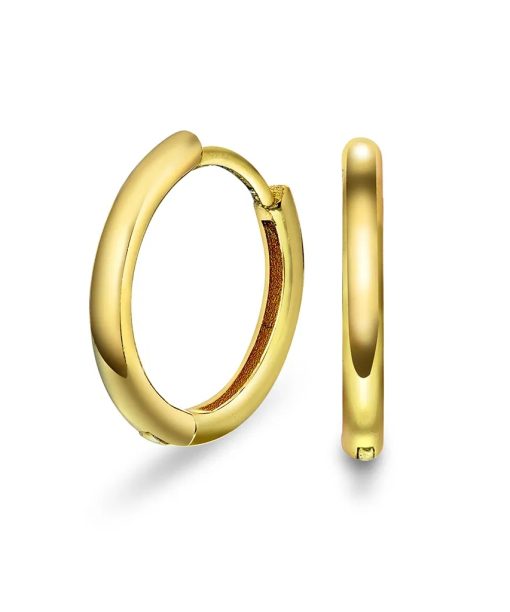 Hooked øreringer i 925 forgylt sølv