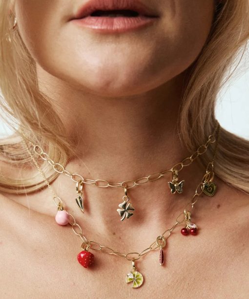 Alternative view of Hooked kjede i 925 forgylt sølv