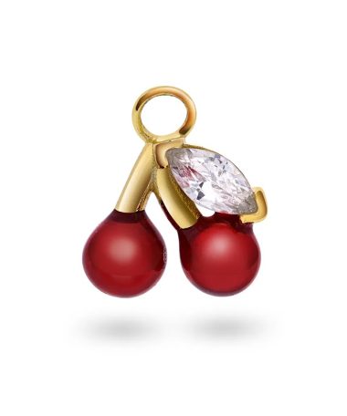 Cherry Pop charm i 925 forgylt sølv