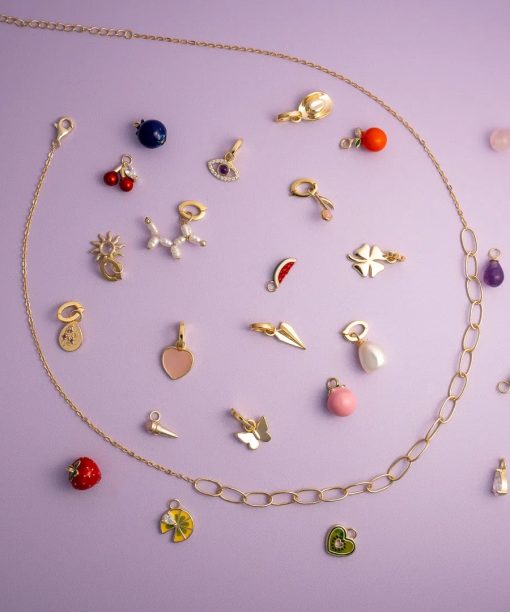 Alternative view of Orange Crush charm i 925 forgylt sølv