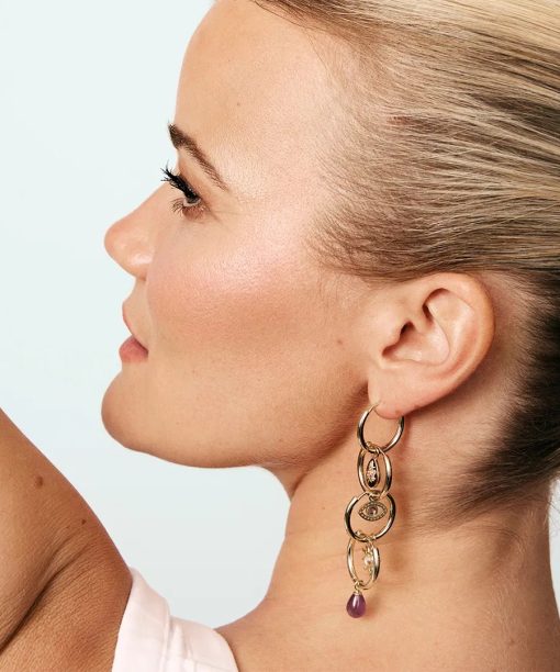 Alternative view of Purple Haze charm i 925 forgylt sølv