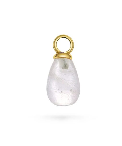 Crystal Clear charm i 925 forgylt sølv