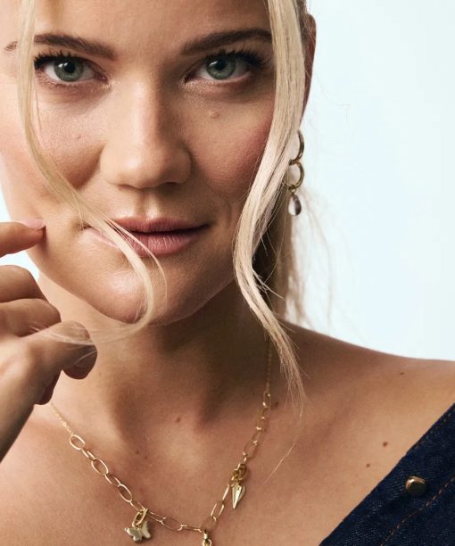 Alternative view of Crystal Clear charm i 925 forgylt sølv