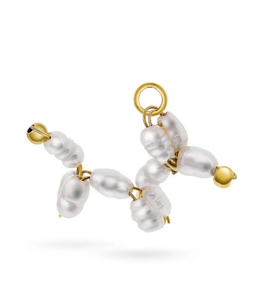 Pearly Pup charm i 925 forgylt sølv
