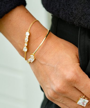 Alternative view of Pan Jewelry - Diva Drop armbånd i 925 forgylt sølv