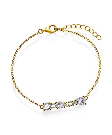 Pan Jewelry - Diva Drop armbånd i 925 forgylt sølv