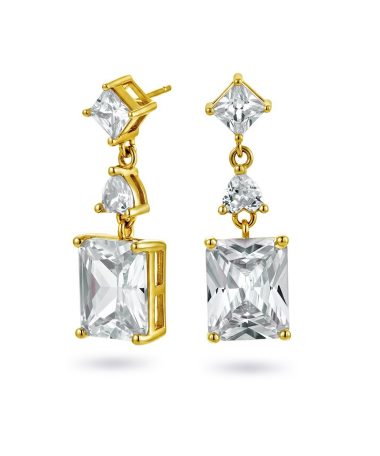 Pan Jewelry - Limelight øredobber i 925 forgylt sølv