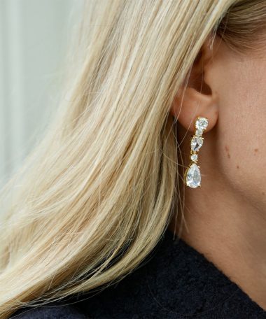 Alternative view of Pan Jewelry - Diva Drop øredobber i 925 forgylt sølv