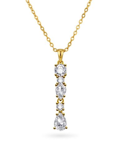 Pan Jewelry - Diva Drop smykke i 925 forgylt sølv