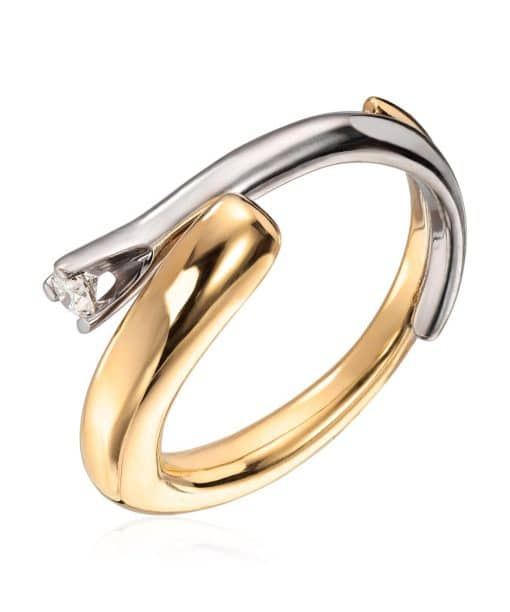 Lene Visholm Ring 0.10ct Wsi 2 farget 585