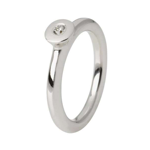 Lene Visholm Ring 0.05ct Wsi hvit 585