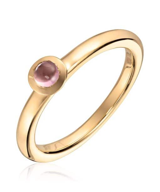 Lene Visholmn Ring rosa turmalin 585
