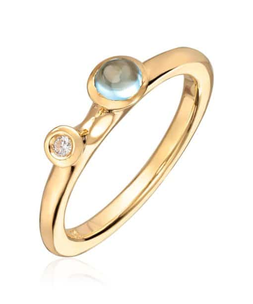 Lene Visholm Ring 0.02ct Wsi topas 585