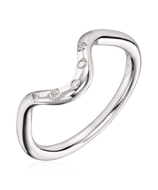 Lene Visholm Ring 0.05ct Wsi hvit 585