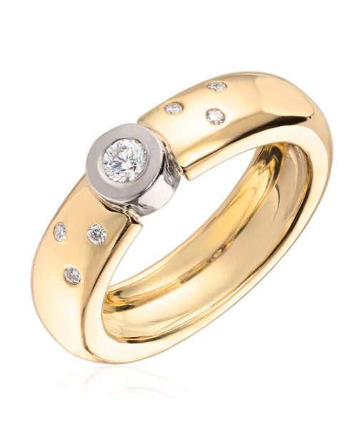 Lene Visholm Ring 0.18ct Wsi 2 farget 585