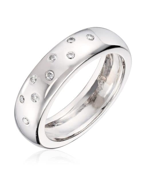 Lene Visholm Ring 0.09ct Wsi hvit 585