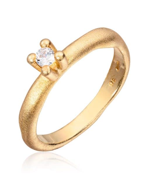 Lene Visholm Ring 0.08ct Wsi børstet 585