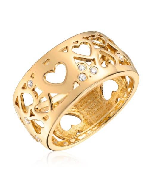 Lene Visholm Ring 0,08ct Wsi hjerte 585