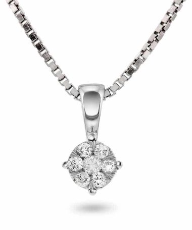 Smykke i Hvittgull med Diamanter 0.12ct