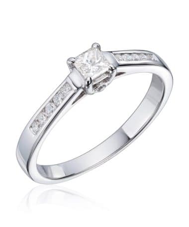 Ring 0,39ct WSI Princess cut 585
