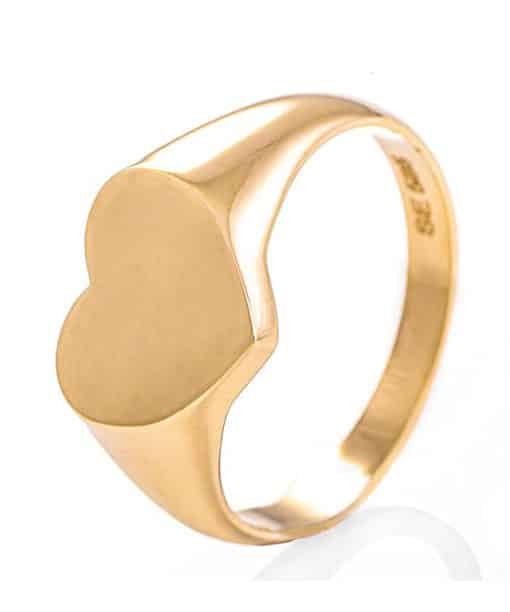 Signetring Hjerte 585