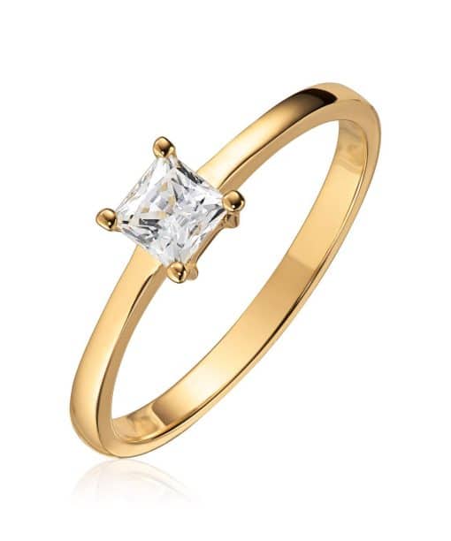 Ring Solitær Princess 585