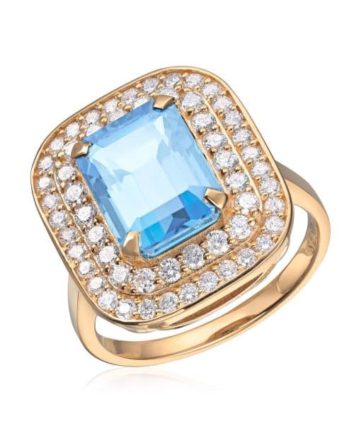 Ring Manhatten 0,84ct TWSI 14K gult gull