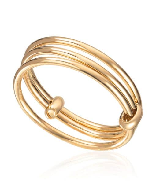 Ring 3-delt i 14K gult gull