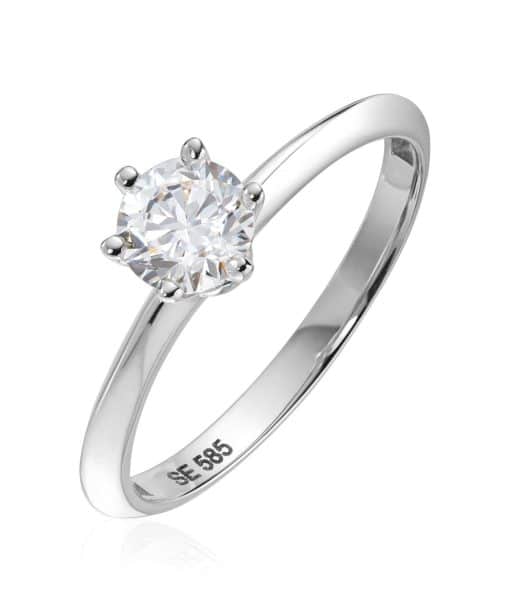 Ring Solitær "0,50" Cz 585