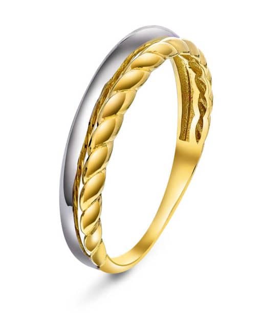 Ring i gull, to-farget