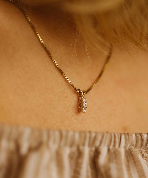 Alternative view of Emma Anheng i Gultgull med Diamanter 0.08ct