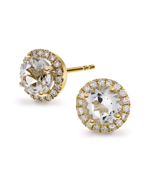 Øredobber gull med diamanter 0,17ct WSI