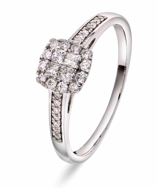 Ring i gull med diamanter 0,30 ct WP