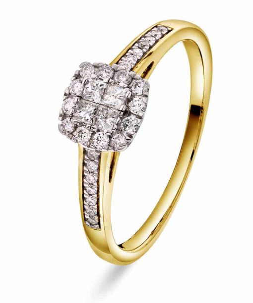 Ring i gull med diamanter 0,30 ct WP